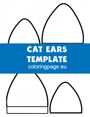 Cat ears template – Coloring Page