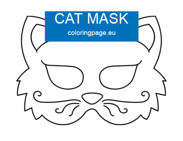 Cat mask Free printable | Coloring Page
