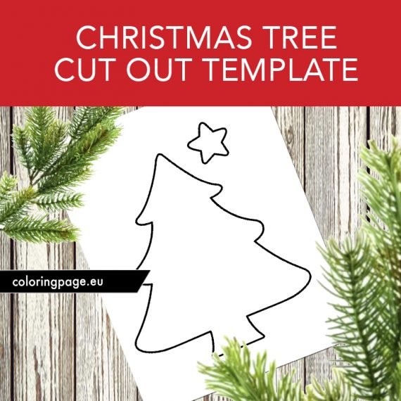 Christmas tree cut out template Coloring Page Christmas tree cut out template Coloring Page