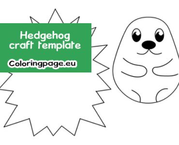 hedgehog craft template2