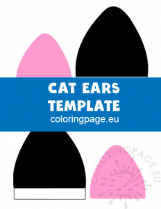 Paper cat ears free | Coloring Page