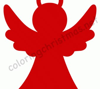 red christmas angel shape