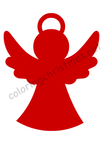 red christmas angel shape
