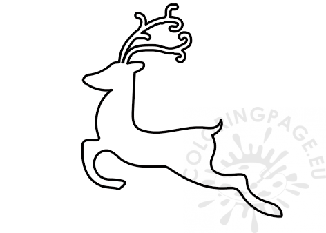 Reindeer Template Free Printable Coloring Page