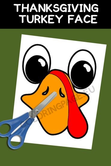 Thanksgiving Turkey Face printable | Coloring Page
