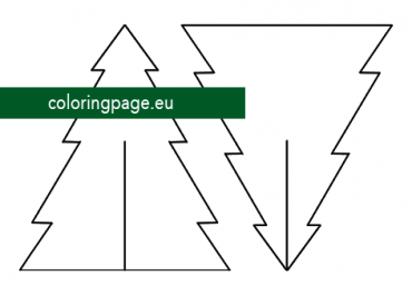 3D Christmas Paper Tree pattern – Coloring Page