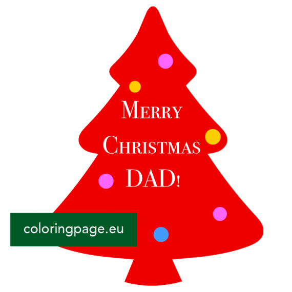 Merry Christmas DAD printable – Coloring Page