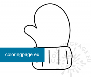 Mitten template free printable | Coloring Page