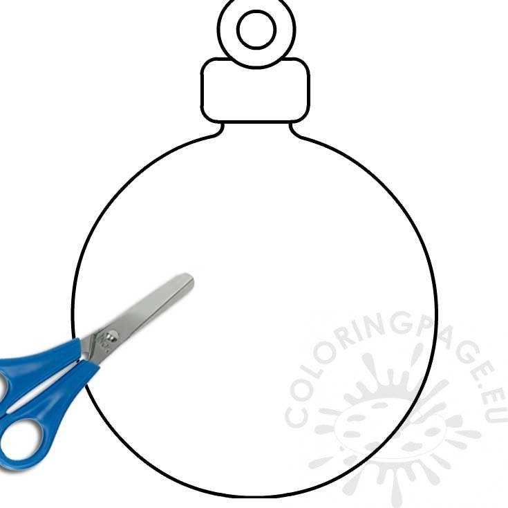 Round bauble shape template