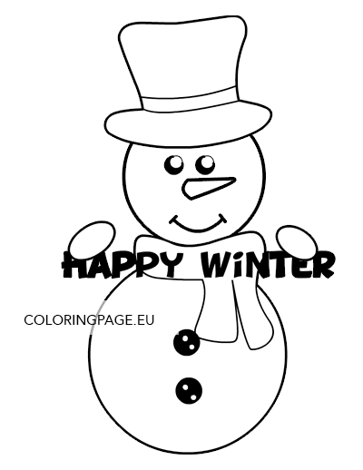 Snowman Happy Winter