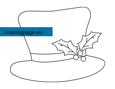 Snowman hat free printable Coloring - Snowman Hat9 370x286 