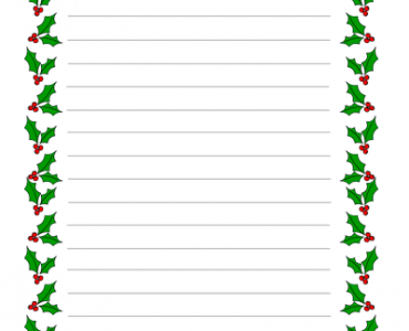 christmas writing paper