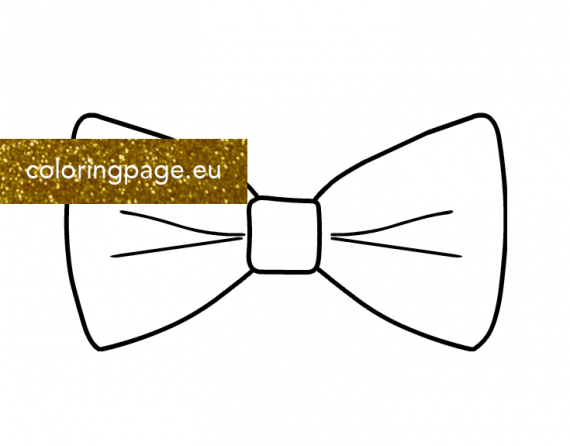 Bow tie outline free | Coloring Page