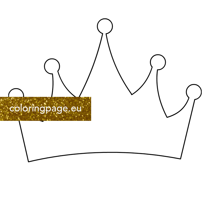 Photo Booth Props Crown template Coloring Page