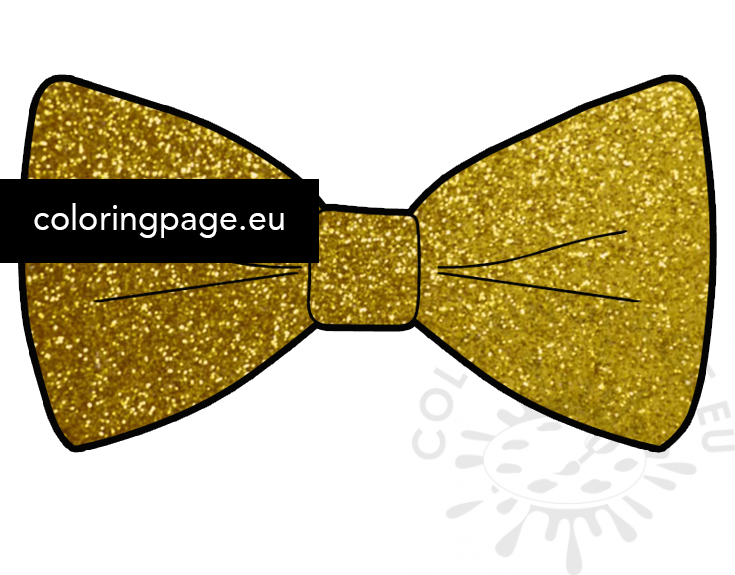 Gold paper bow tie