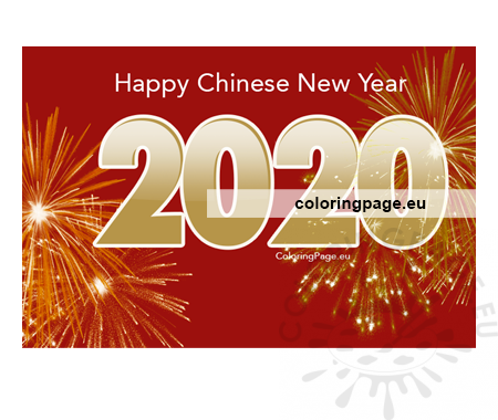 Happy chinese new year 2020 card