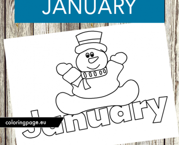 January coloring