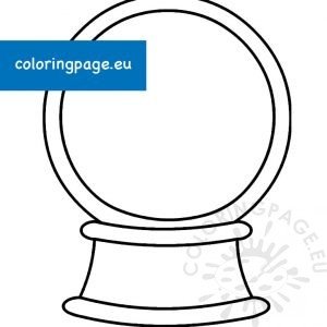 Free snow globe pattern printable | Coloring Page