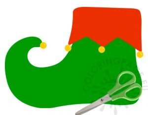 Elf Shoe Cut Out printable | Coloring Page