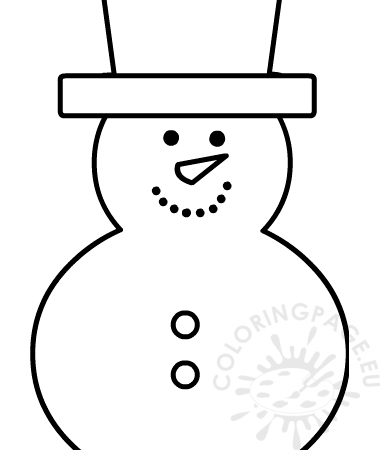 Little snowman shape pdf – Coloring Page