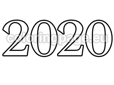 new year 2020 coloring