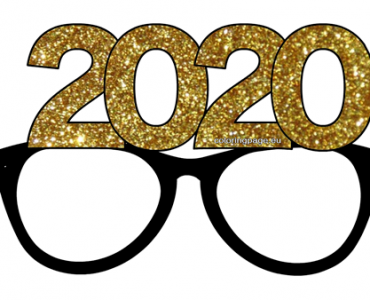 party glasses gold 2020