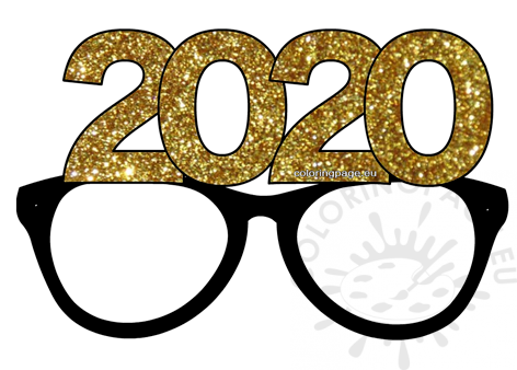 party glasses gold 2020