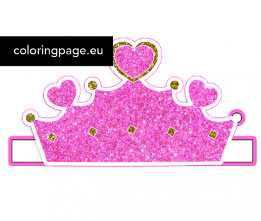 Pink Princess Crown printable | Coloring Page