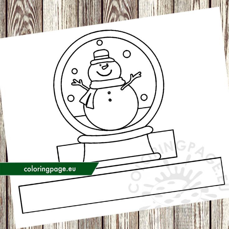Download Snowman with snowman Craft template - Coloring Page