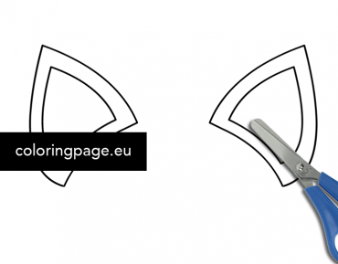 unicorn ears craft template coloring page