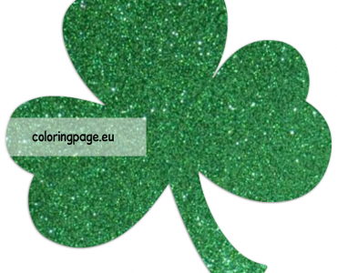 Glitter Shamrock Template