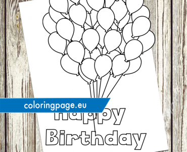 Happy birthday balloons template