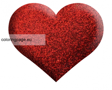 Red glitter heart