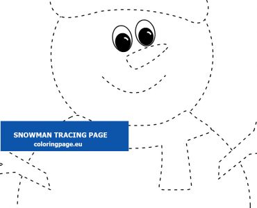 Snowman Tracing Page