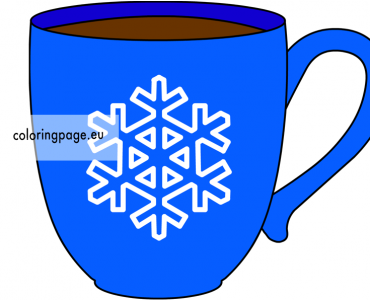 blue coffee mug snowflake