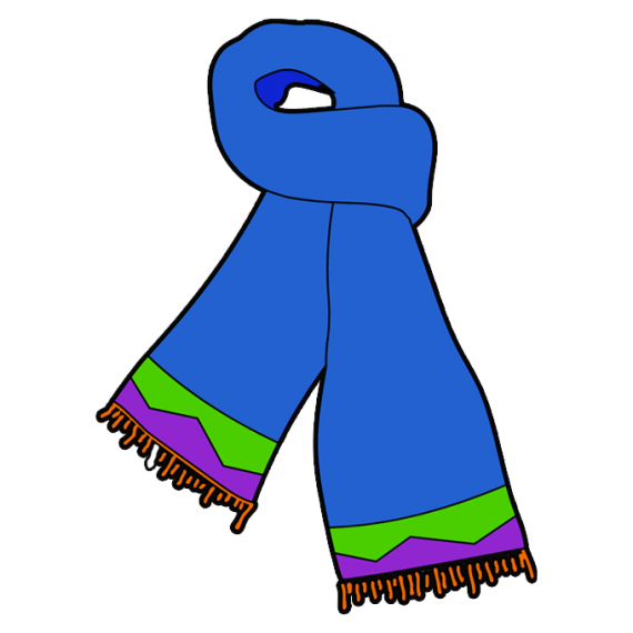 Blue wool scarf printable | Coloring Page