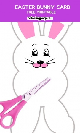 Printable Easter Bunny Card | Coloring Page