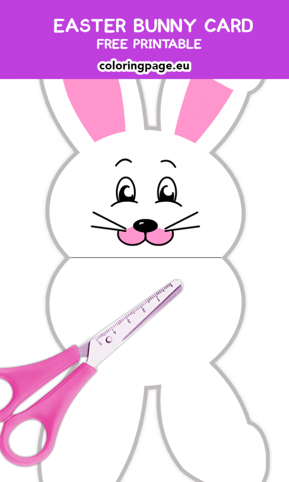 Printable Easter Bunny Card – Coloring Page