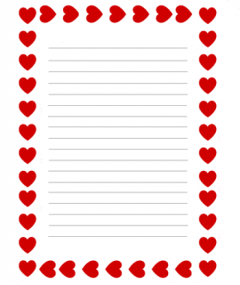 Frame Hearts Valentines Day pdf | Coloring Page