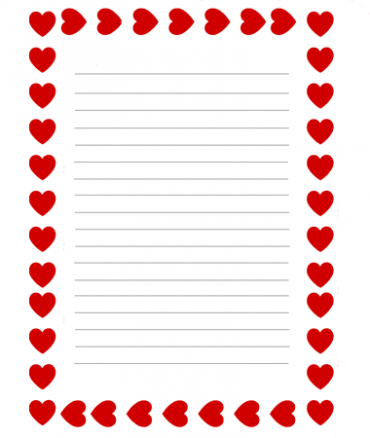 Frame Hearts Valentines Day pdf | Coloring Page