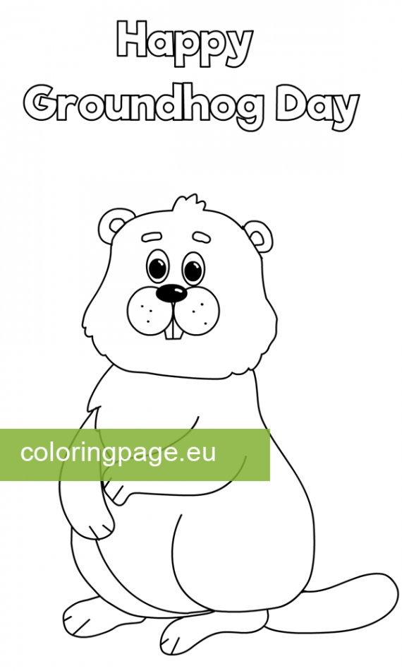 Groundhog day – Coloring Page