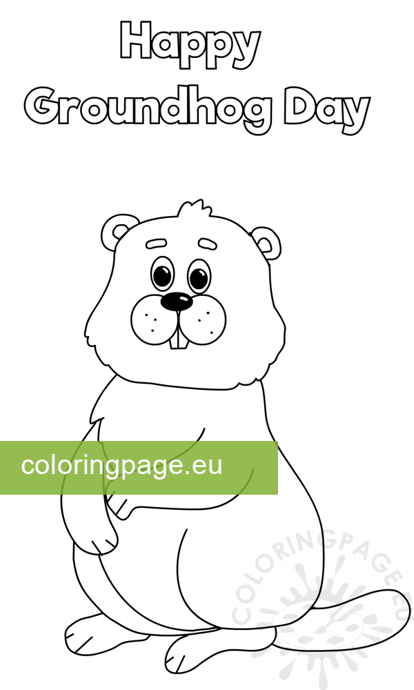 Groundhog Day coloring page for kids - Coloring Page
