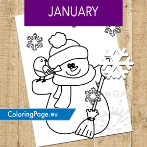 January month Coloring page for kids – Coloring Page