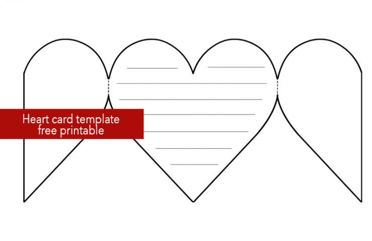 Printable Heart Card Template Coloring Page