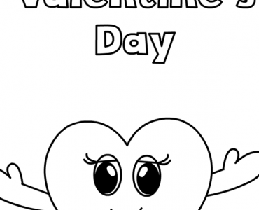 valentine coloring picture