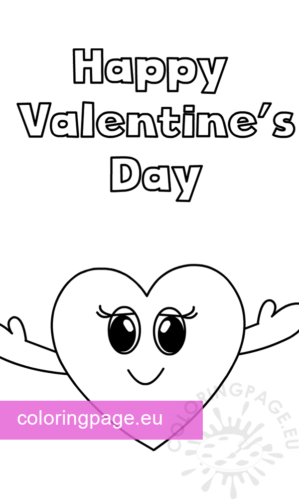 valentine coloring picture