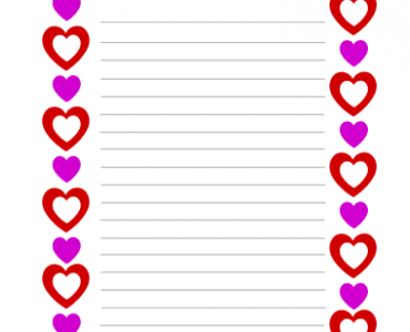 valentines writing paper