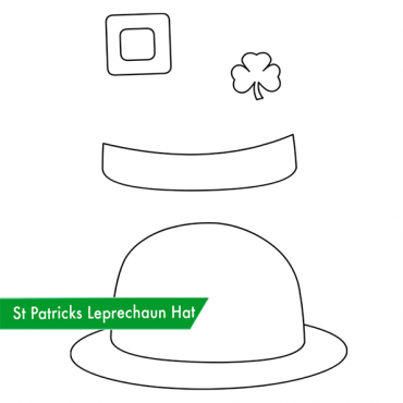 Leprechaun Hat Craft template | Coloring Page