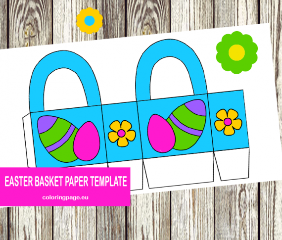 Easter Basket craft template pdf | Coloring Page