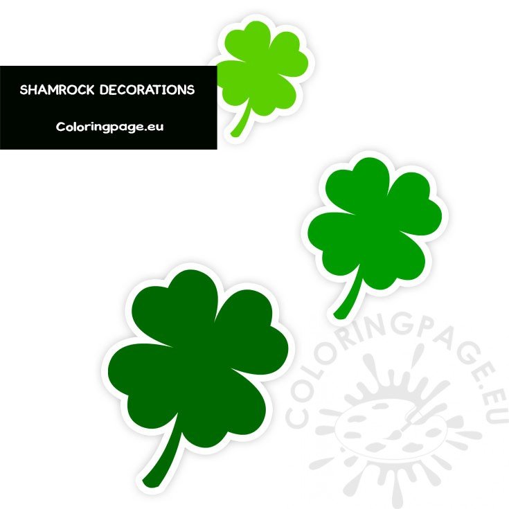 green shamrock decorations